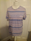 Mens Primark Size Large Purple/Blue Short Sleeved Tshirt