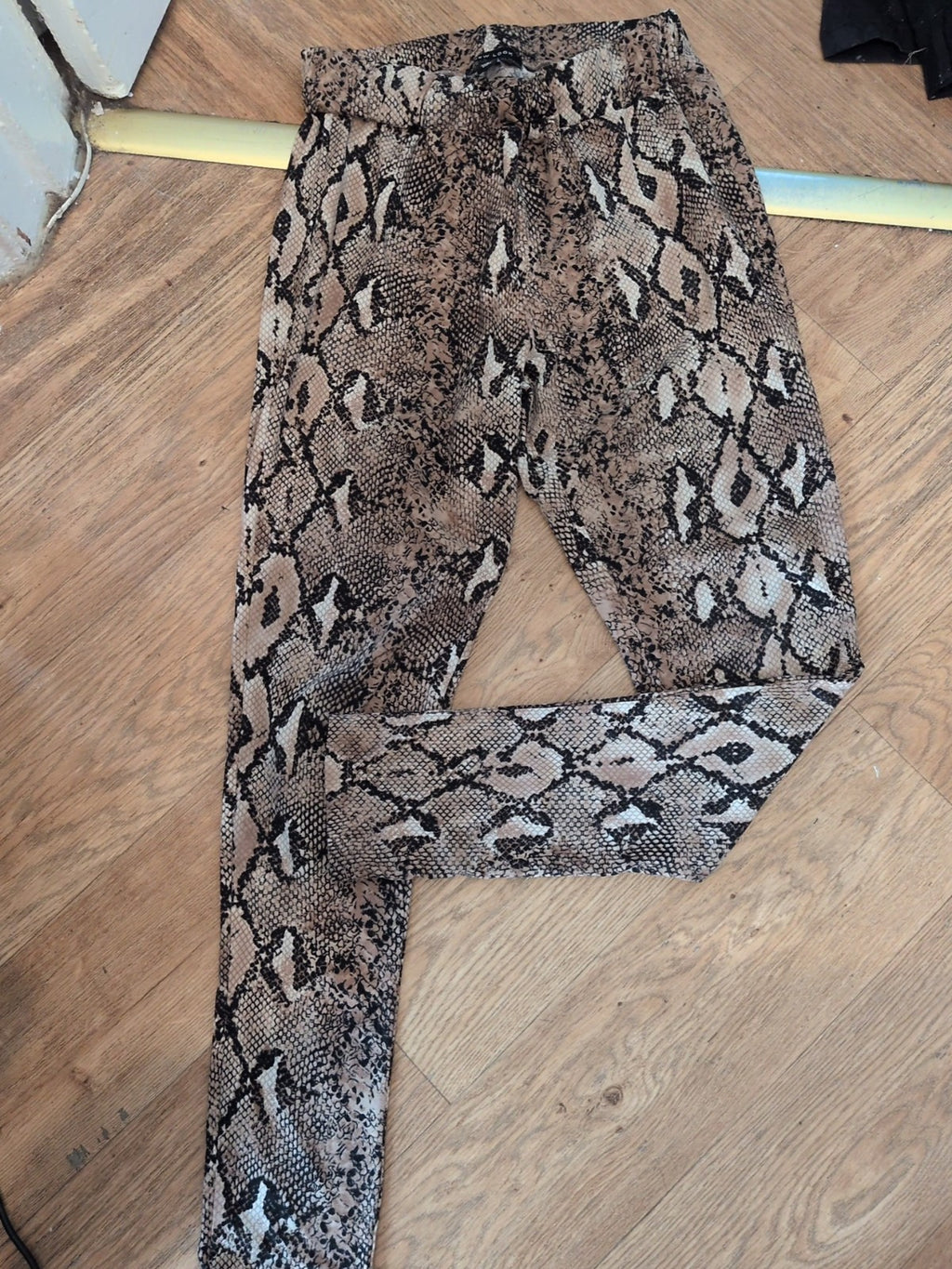 Ladies Animal Print Leggings Size Large Newlook Mixed Browns Free Delivery