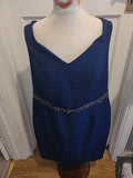 Ladies Showcase Size 18 Navy Detailed Waist Sleeveless Dress