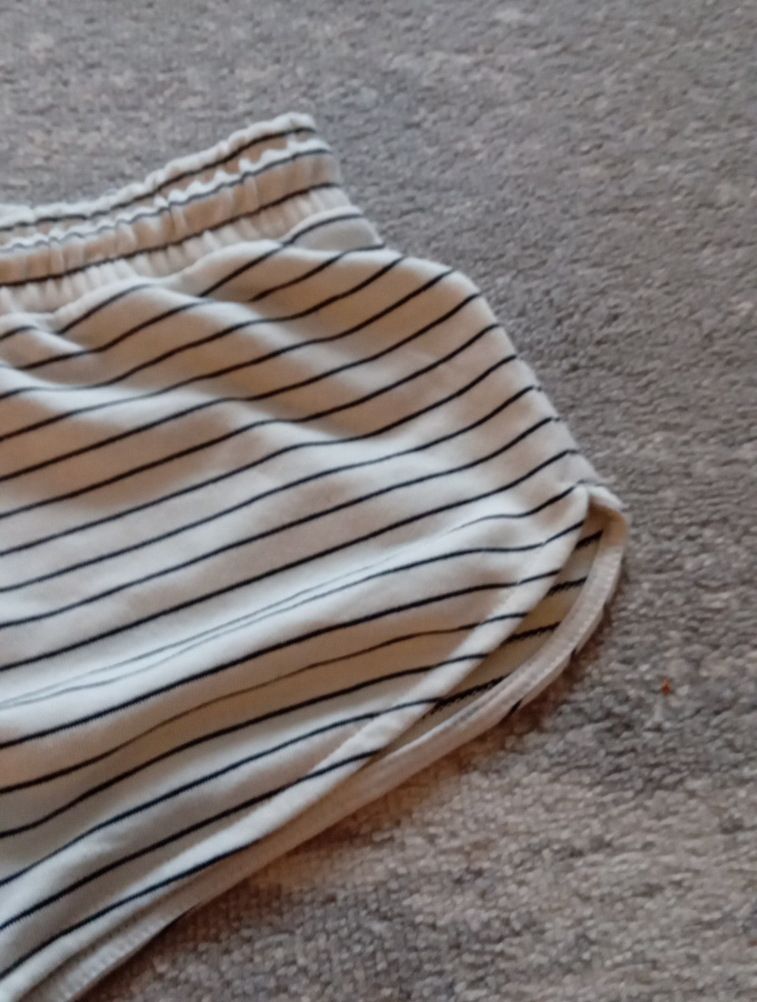 Ladies Shorts Striped Black/cream Size XS Primark
