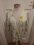 Ladies Size Medium Very Pale Green Short Sleeved Cardigan/Top