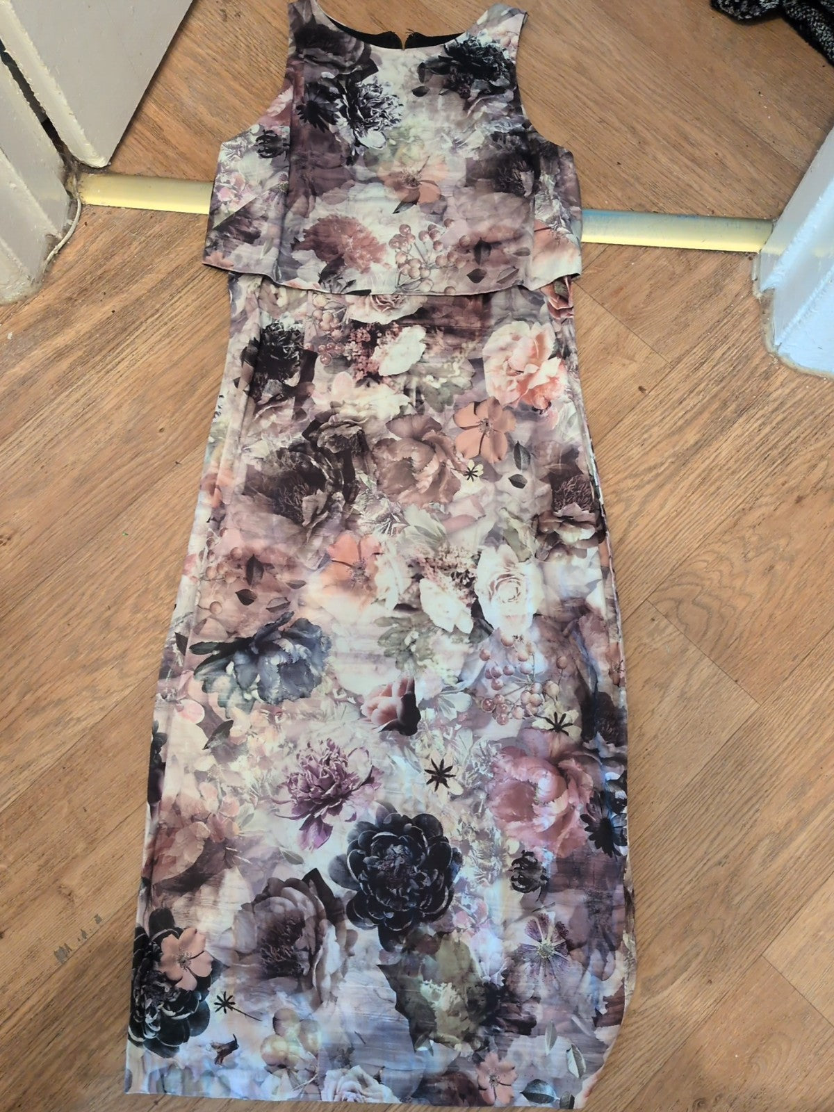 ASOS 12 Multicoloured Floral Sleeveless Dress