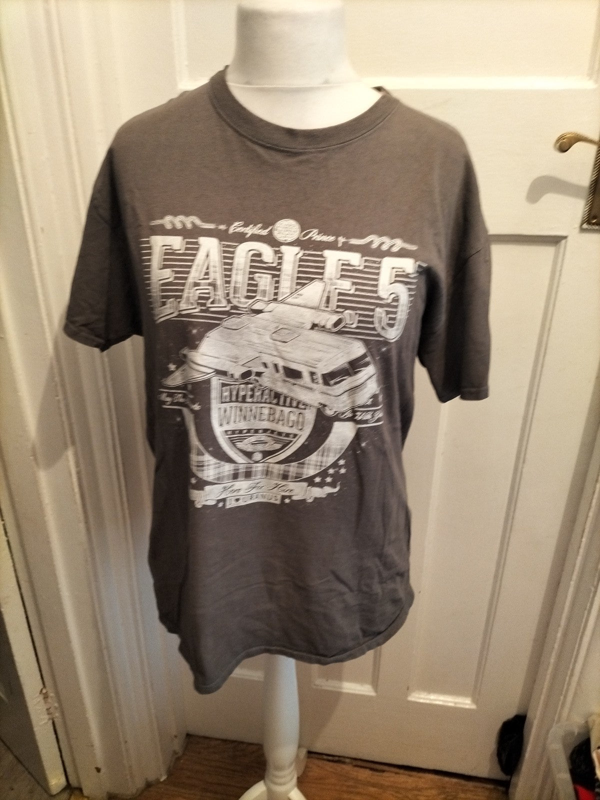 XL Grey Eagles Printed Short Sleeve T-shirt