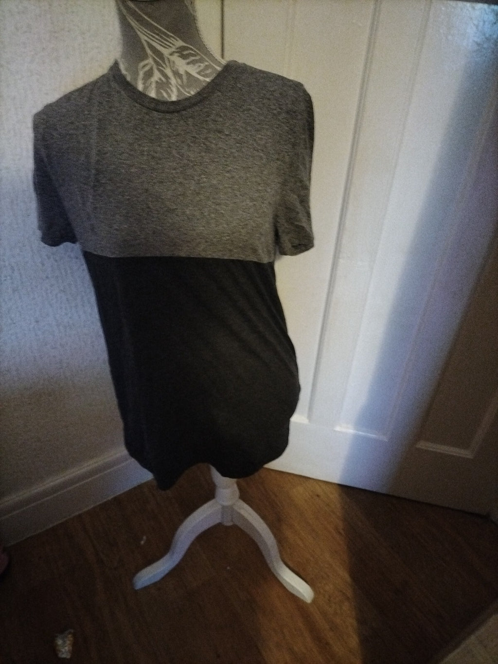 Mens Tu Small Regular Fit Two Tone Grey Tshirt