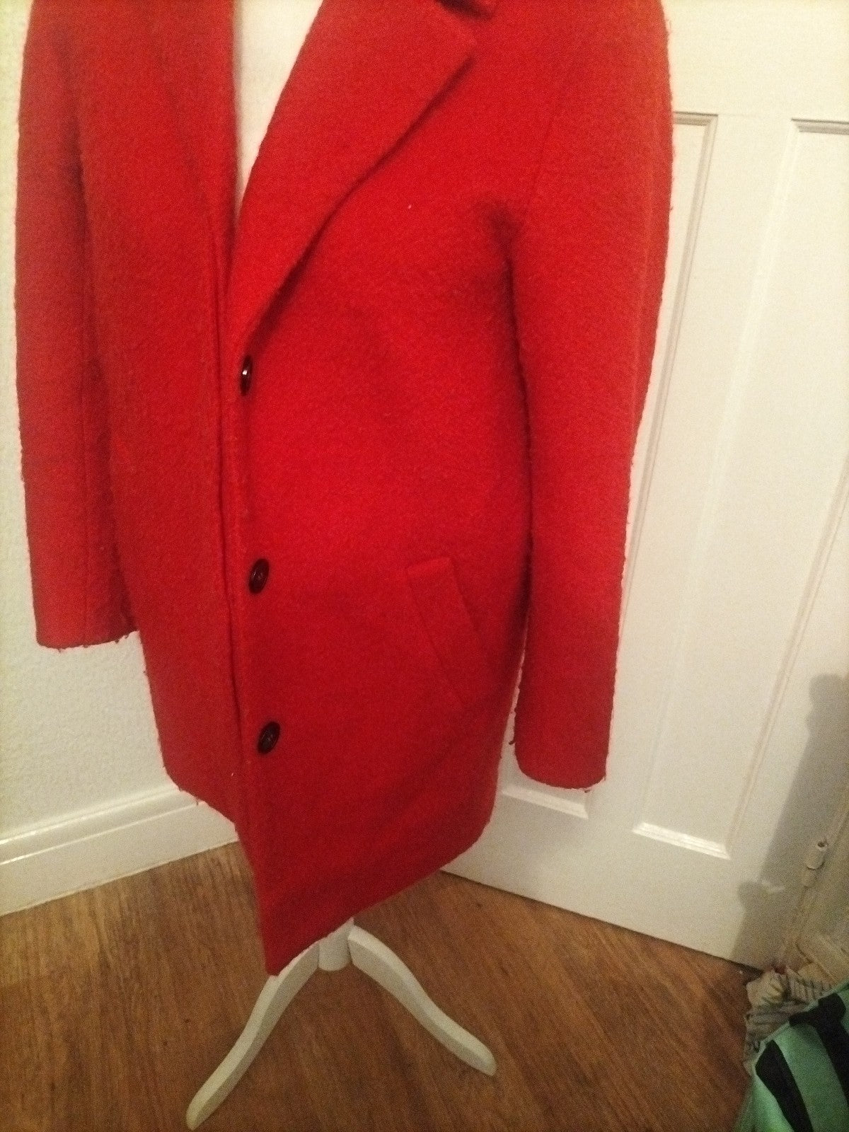 Ladies Divided Size Small Red Lined Jacket Coat