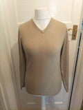 Mens M&S Man Size Small Stone Pullover Jumper V Neck