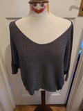 Ladies Size Medium Grey Fleck Mid Sleeved Blouse/jumper