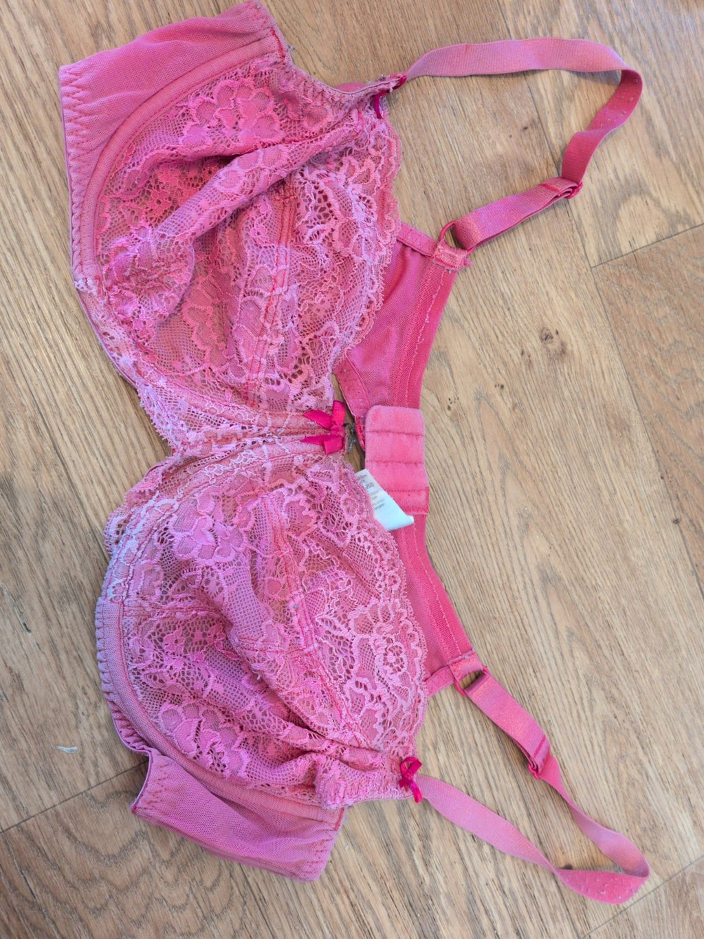 George 40D Pink Wired Floral No Pad Bra