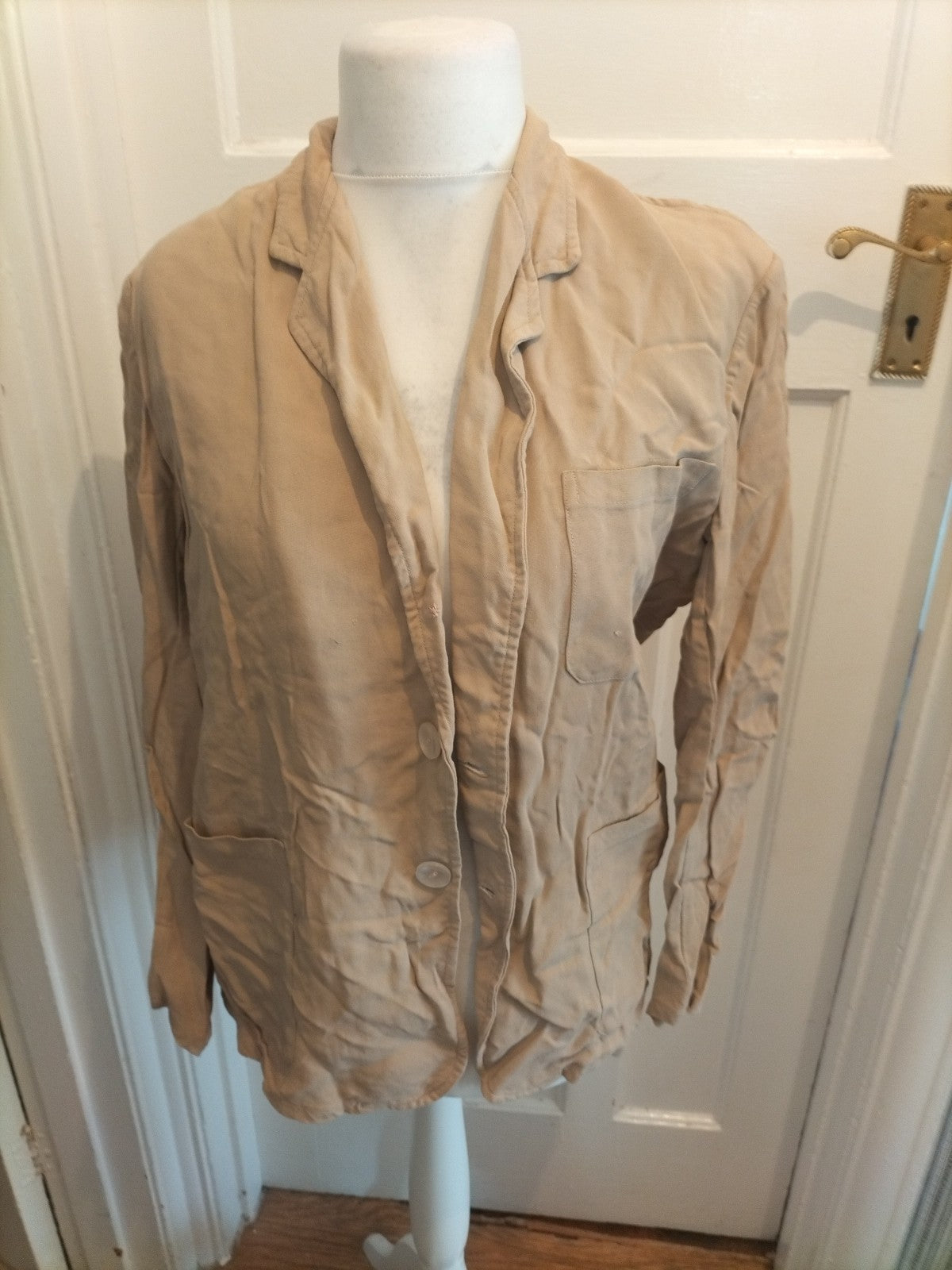 Anderson Large Beige Buttoned Shirt Long Sleeve