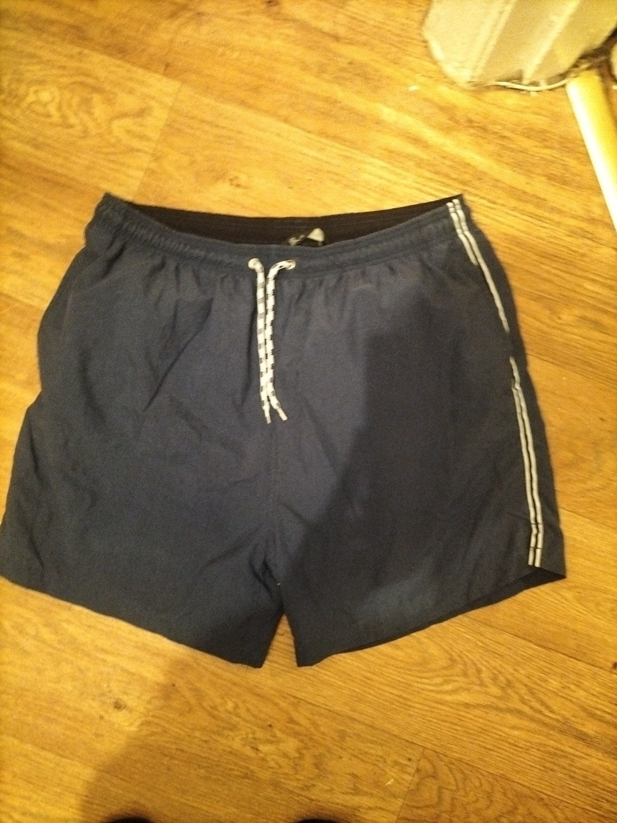 Mens Bhs Size M Navy Elasticated Mesh Lined Swim Shorts
