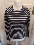 Boden 12 Navy Stripe Long Sleeve T-shirt