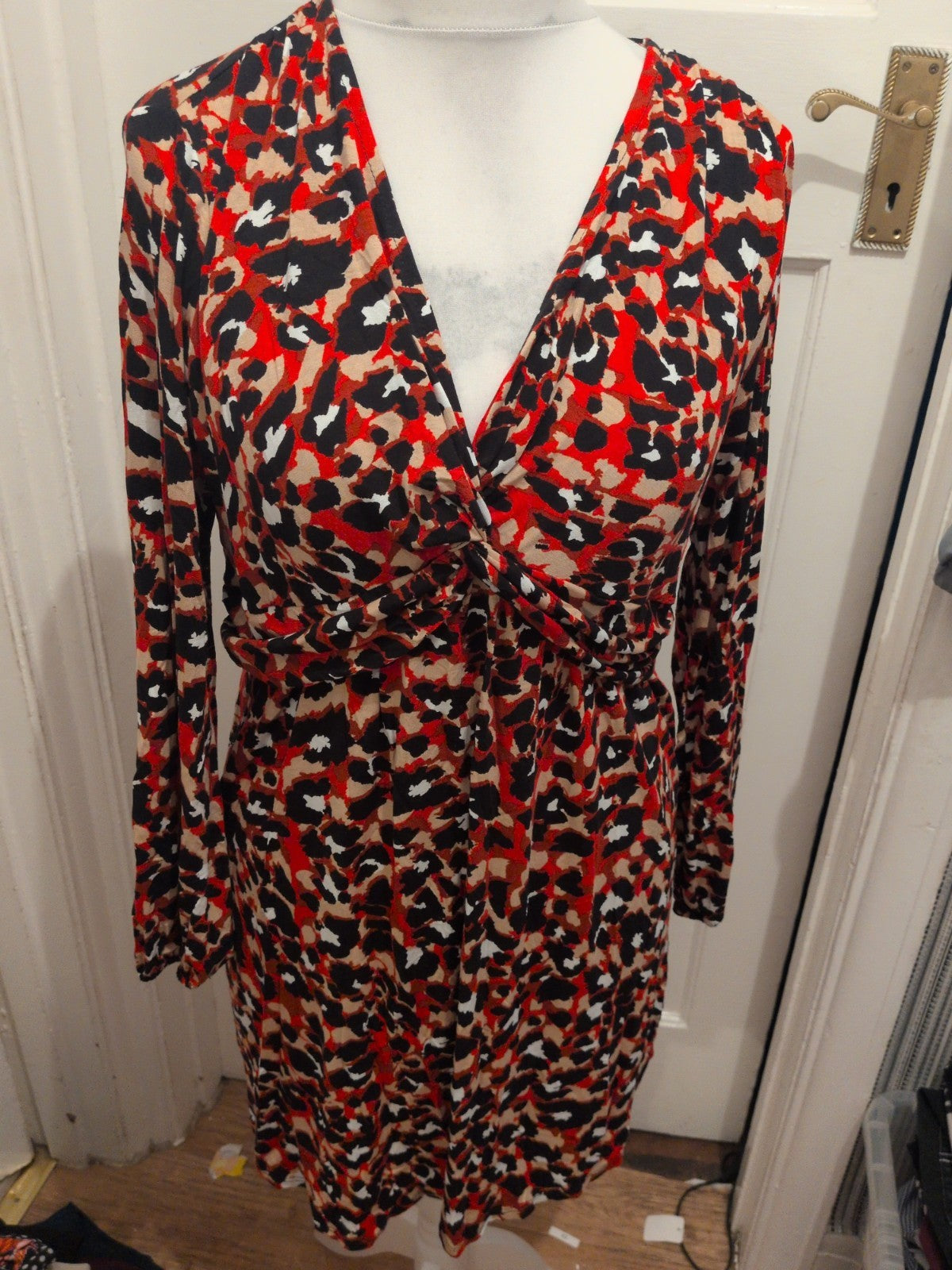 New Look Petite 16 Multicoloured Long Sleeve Dress