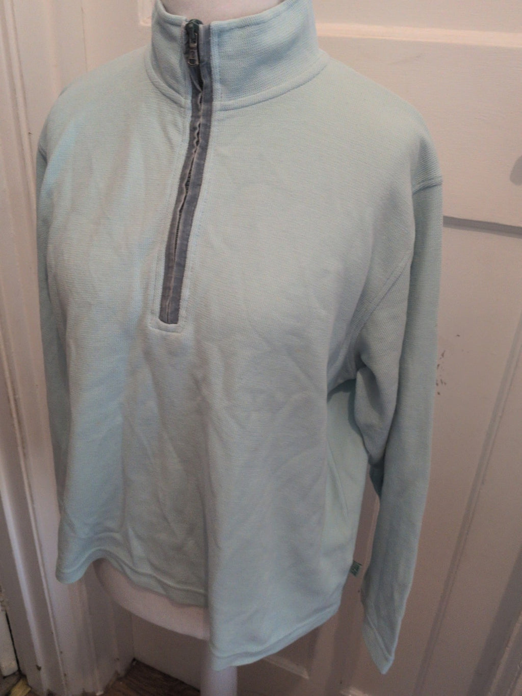 Fat Face 16 Turquoise Semi Zip Jumper Couple Small Marks On Front