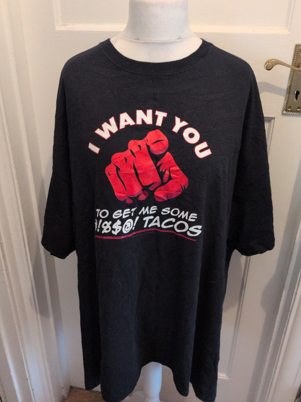 5XL Dark Navy "Taco" Printed Short Sleeve T-shirt