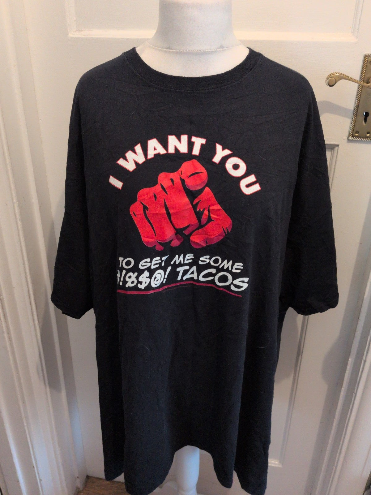 5XL Dark Navy "Taco" Printed Short Sleeve T-shirt