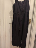 Ladies Primark Size 18 Black Sleeveless Jumpsuit