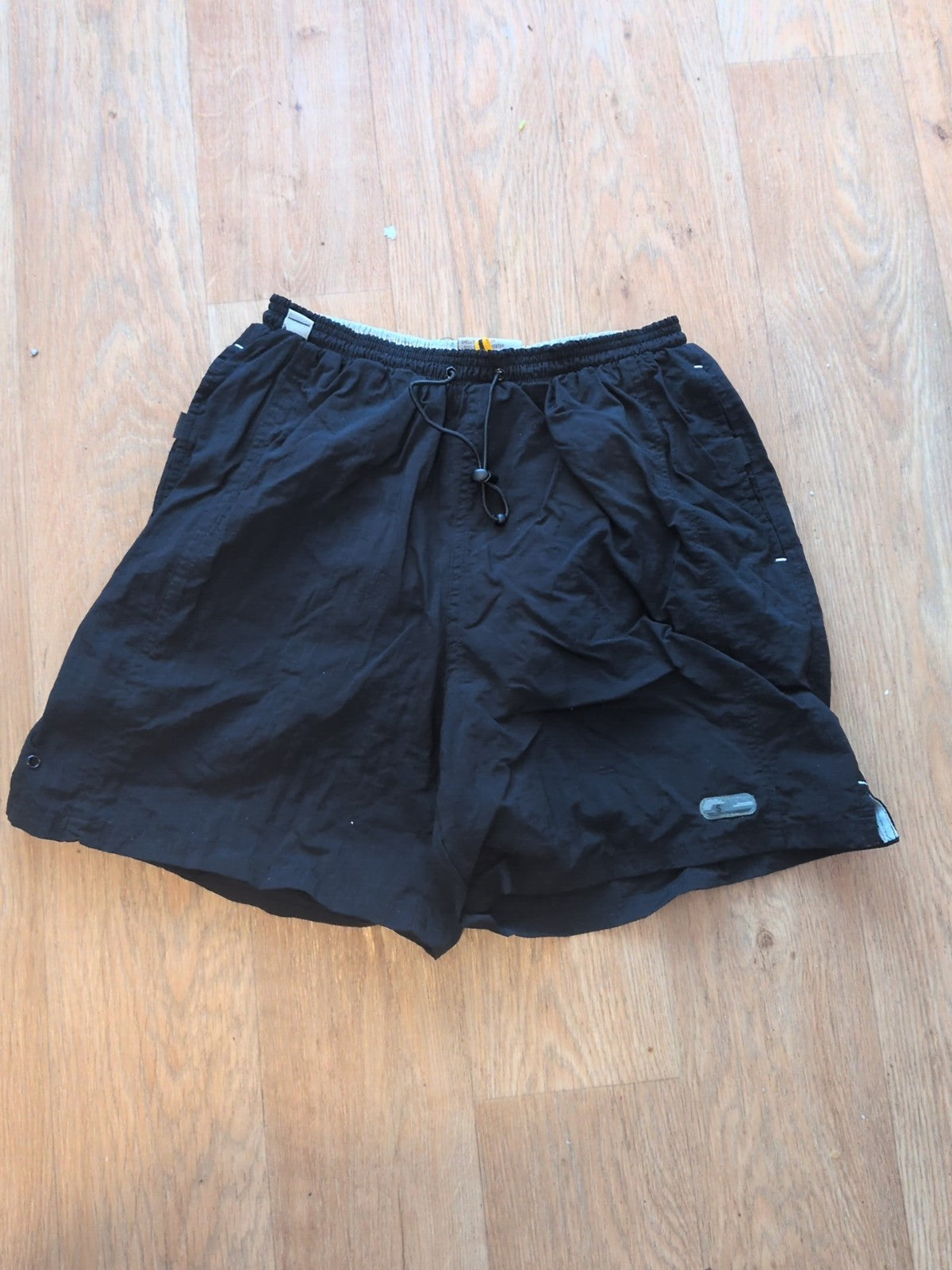 Mens Small Mesh Lined Black Elasticated Shorts