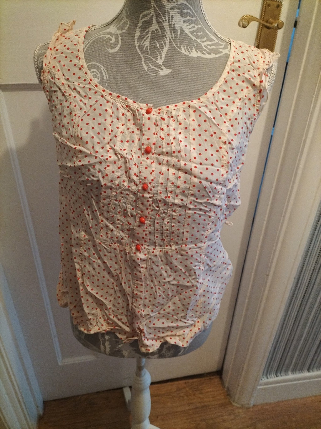 Ladies H+M Size Small Polkadot Sleeveless Blouse