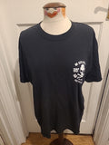 Mens Fo Kustom Size Large Black With White Print Short Sleeved Tshirt