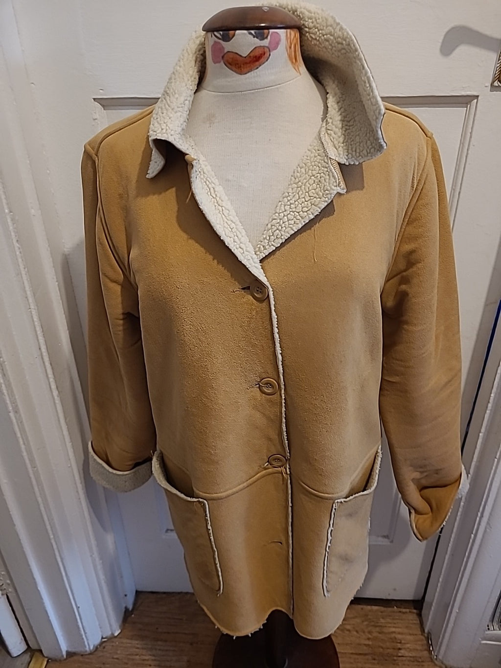 Ladies B.C.Clothing Size Medium Brown Fleece Lined Jacket