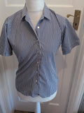 Trutex 34" Blue Stripe Short Sleeve Shirt