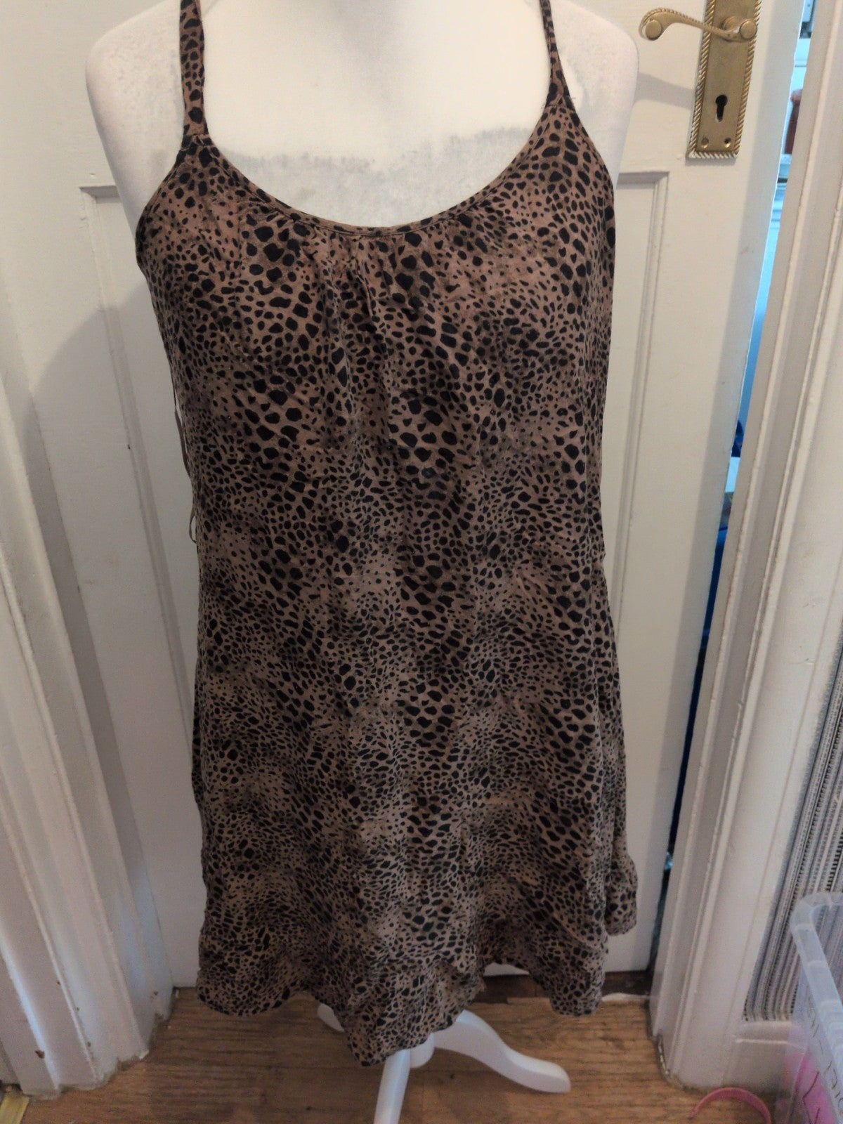 Bonmarche 14 Leopard Print Sleeveless Dress