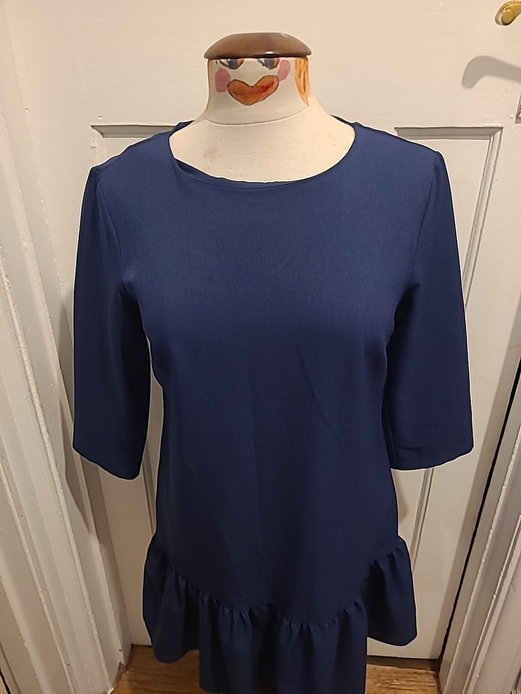 Ladies Lady form Size 12 Navy 3/4 Sleeve Dress