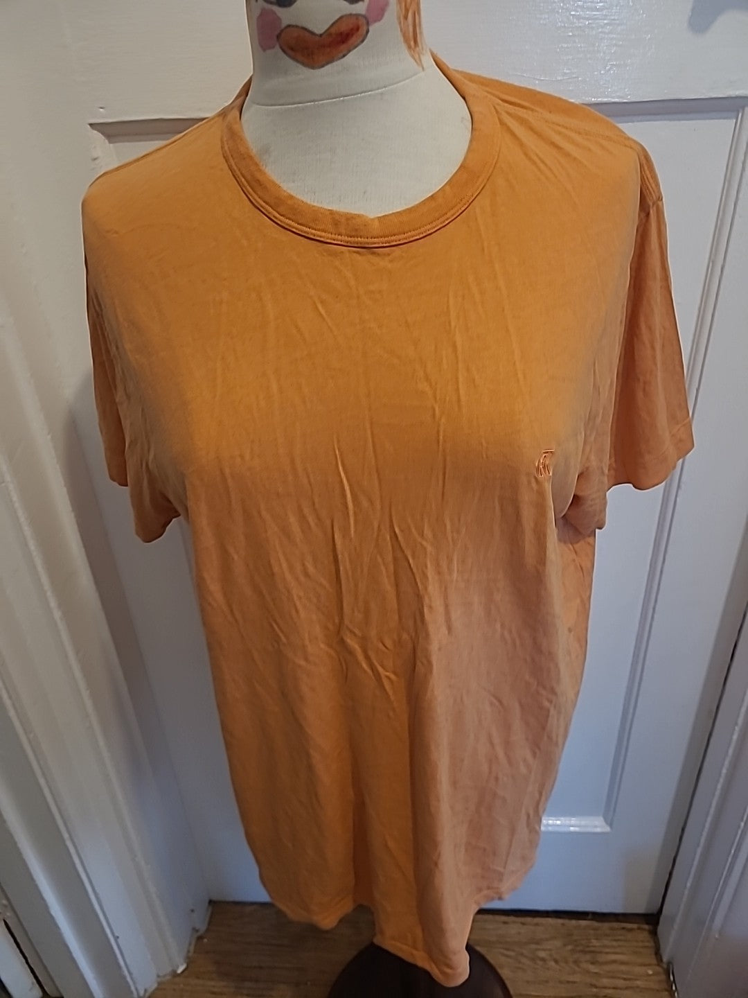 Ladies Size Large Orange Short Sleeved Round Neck Tshirt