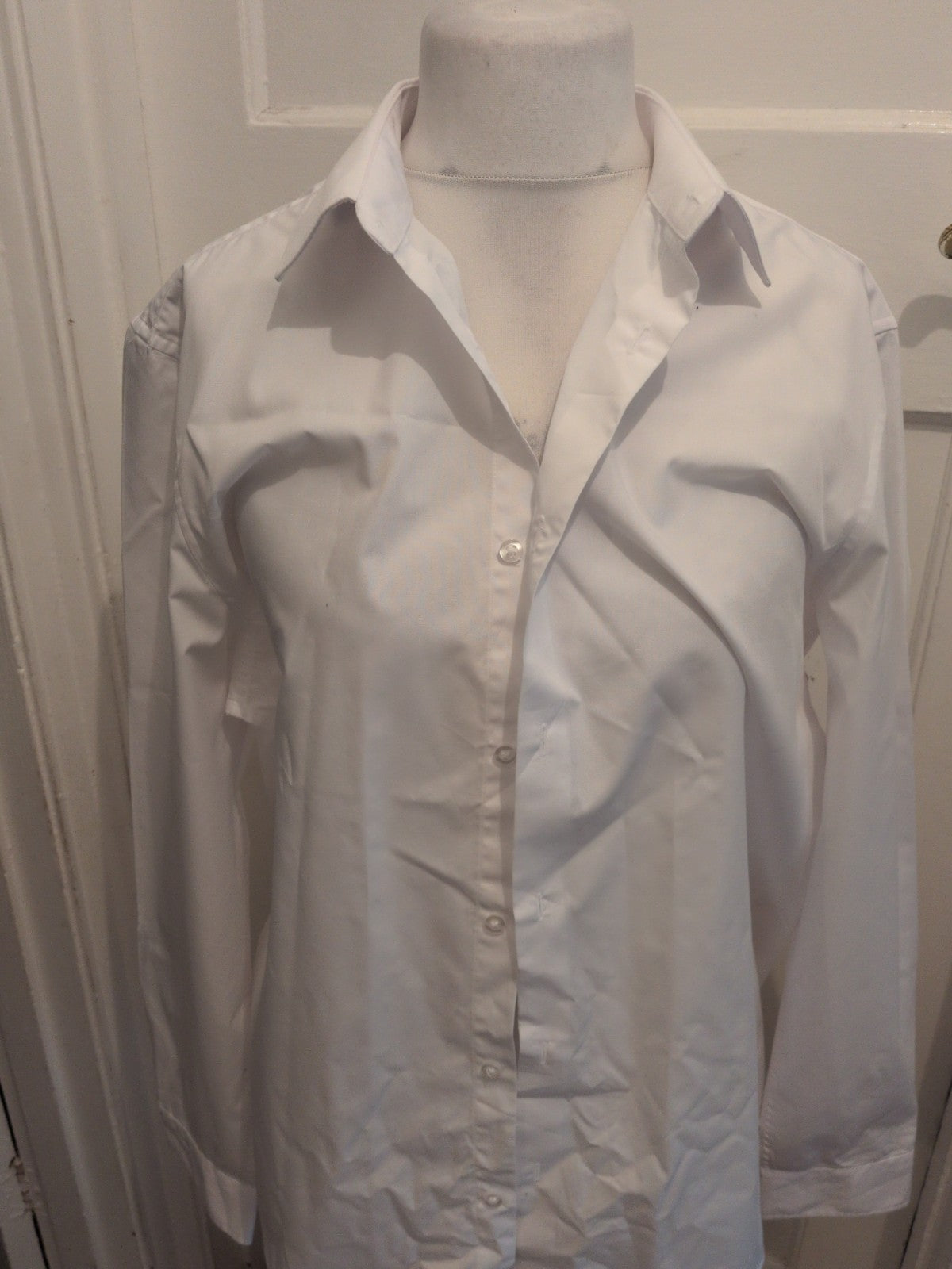 F&F Tailoring 17" Slim Fit White Shirt Long Sleeve