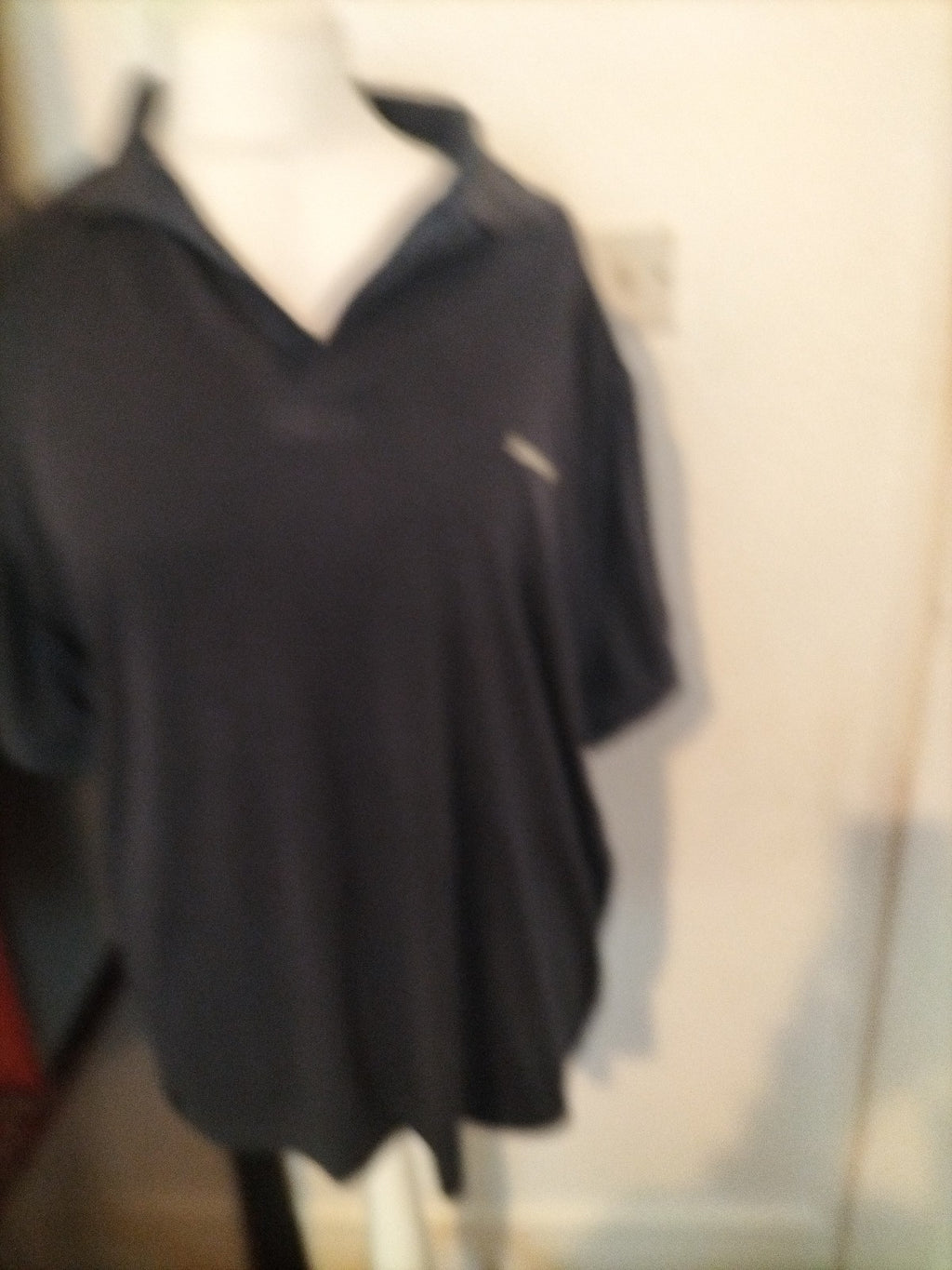 Mens Dunlop Golf Size Large Black Short Sleeved Polo