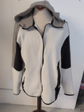 Peak Medium White/Grey/Black Full Zip Hoodie