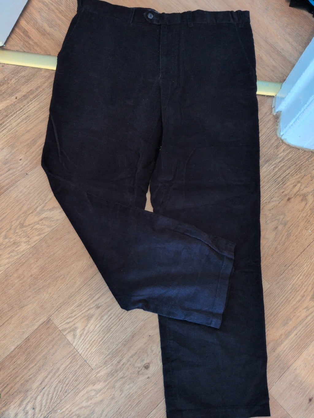 M&S Collection 36/29 Navy Brush Rib Trousers