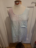 Ladies Avon Size 12 Turquoise Purple Dye Silk Blouse