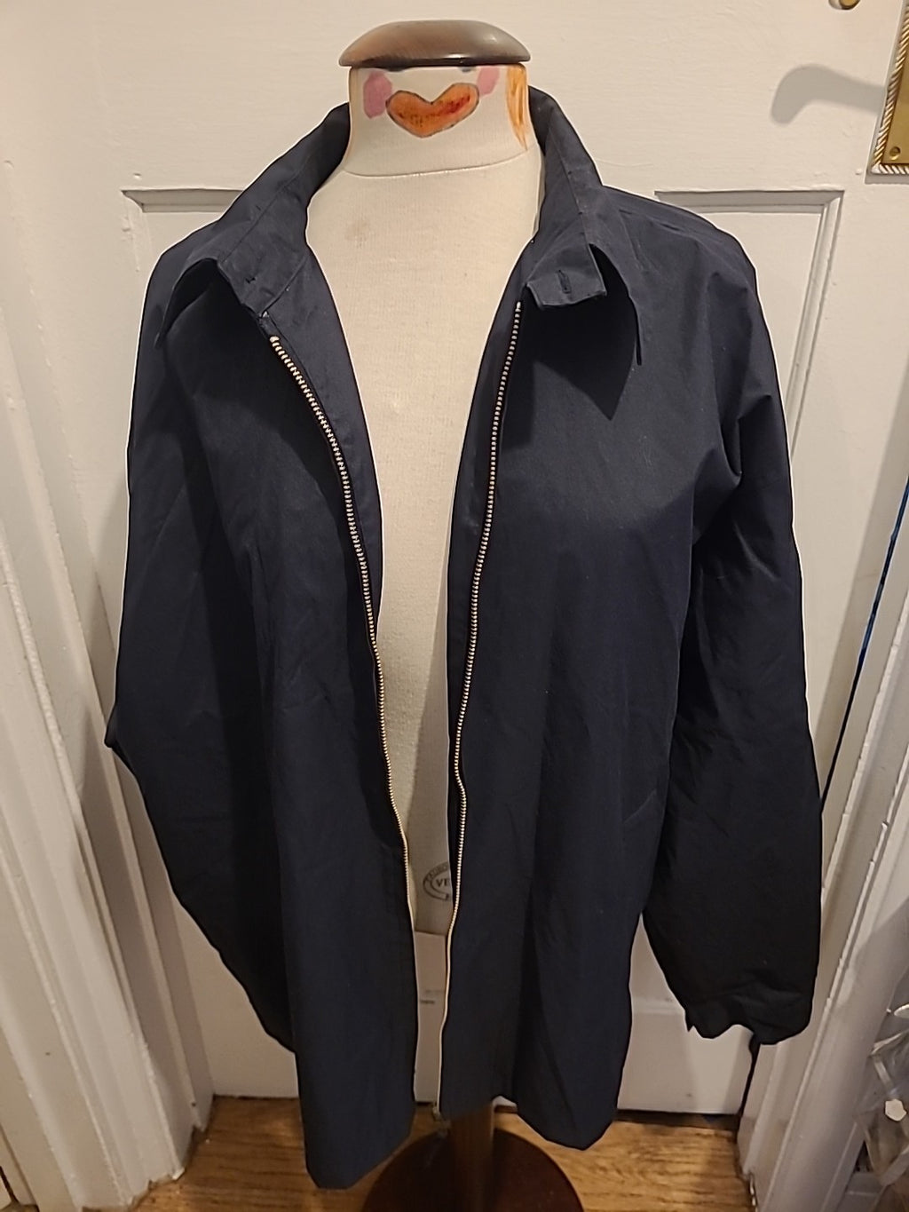 Mens Old Ireland Size XL Black Zip Through Jacket