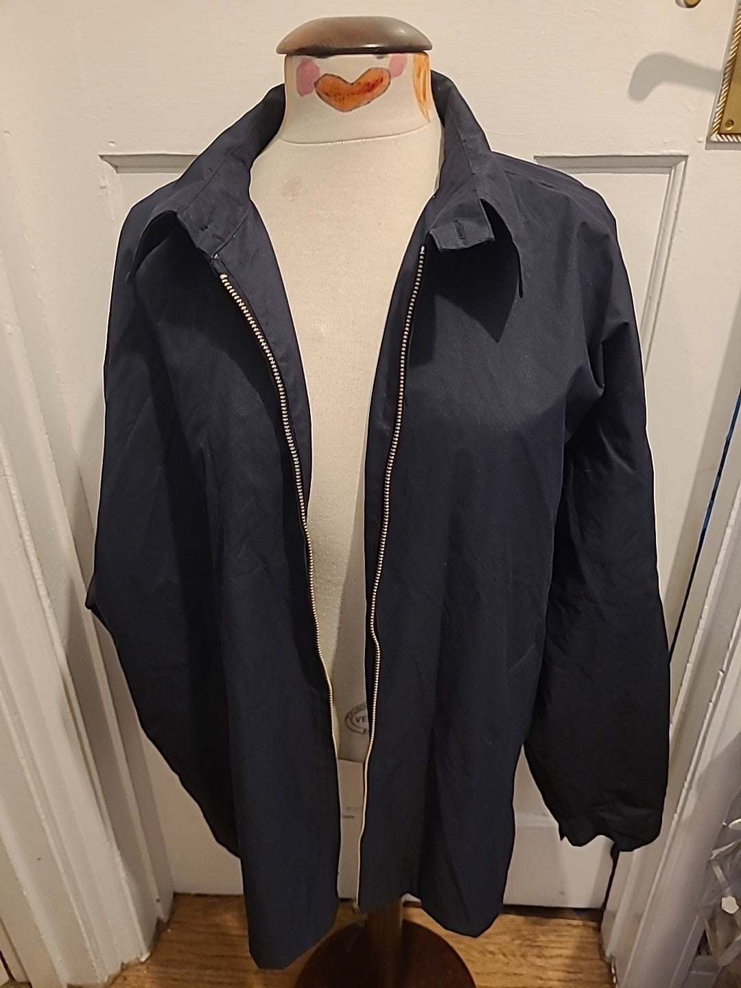 Mens Old Ireland Size XL Black Zip Through Jacket