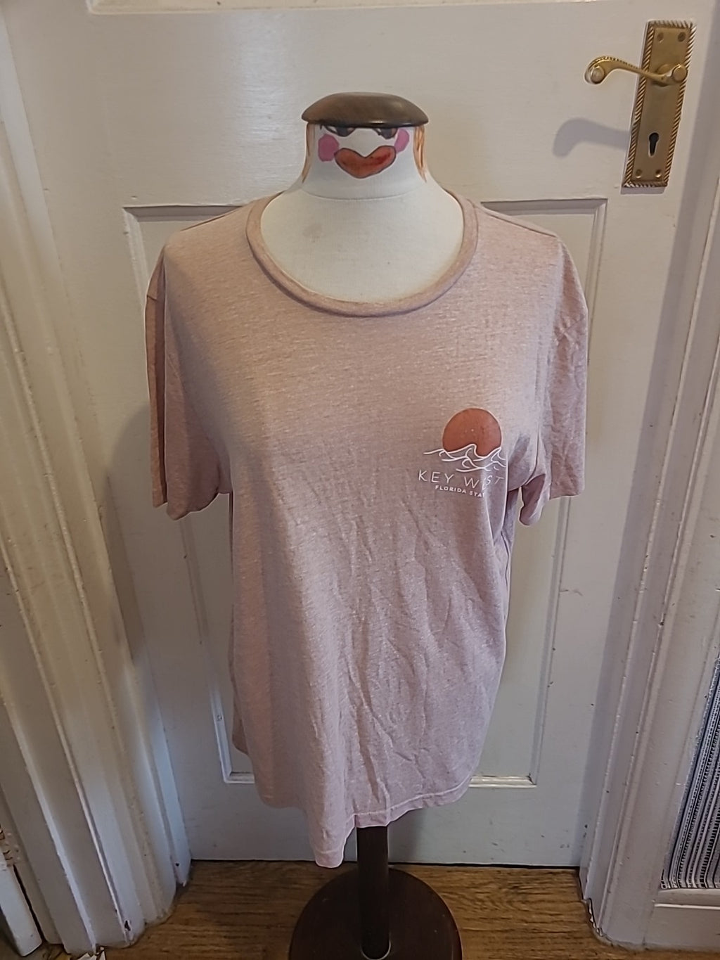 Mens Peacocks Size Large Pale Pink Short Sleeved Tshirt