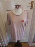 Mens Peacocks Size Large Pale Pink Short Sleeved Tshirt