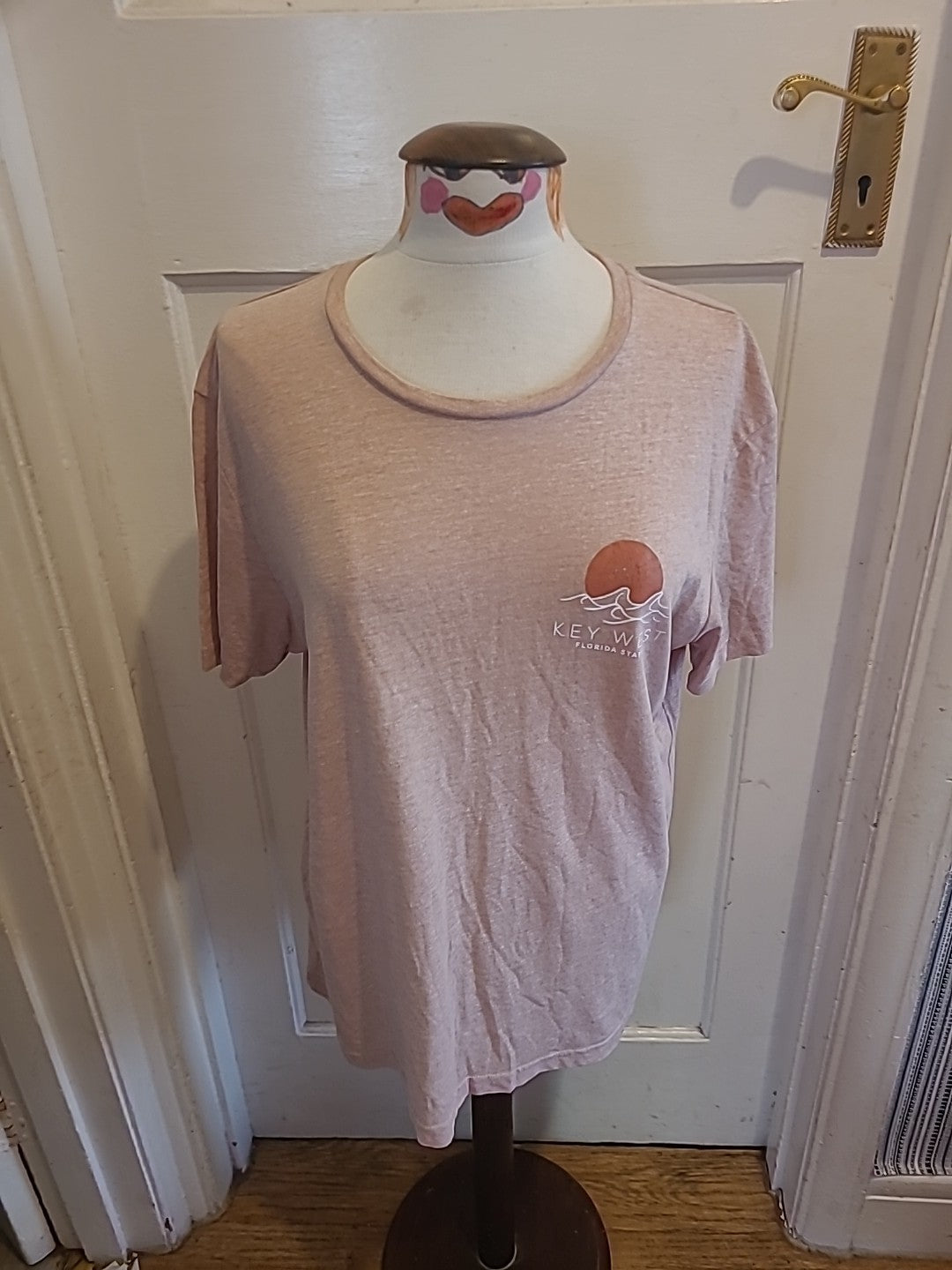 Mens Peacocks Size Large Pale Pink Short Sleeved Tshirt