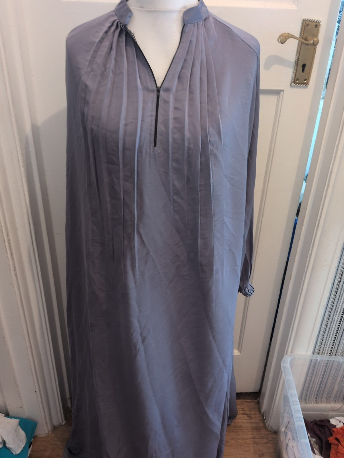 EU 60 Grey Night Dress Long Length