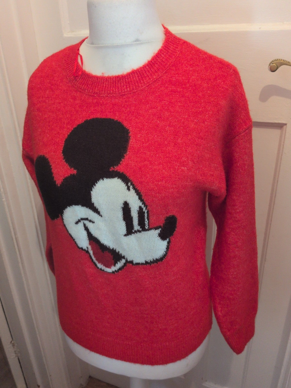 Primark 6-8 Red Mickey Mouse Pullover Jumper