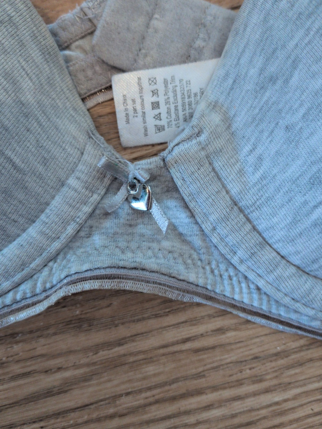 George 30A Grey Padded Underwired Bra
