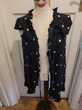 Ladies Motel Size Medium Black/White Polkadot Sleeveless Blouse