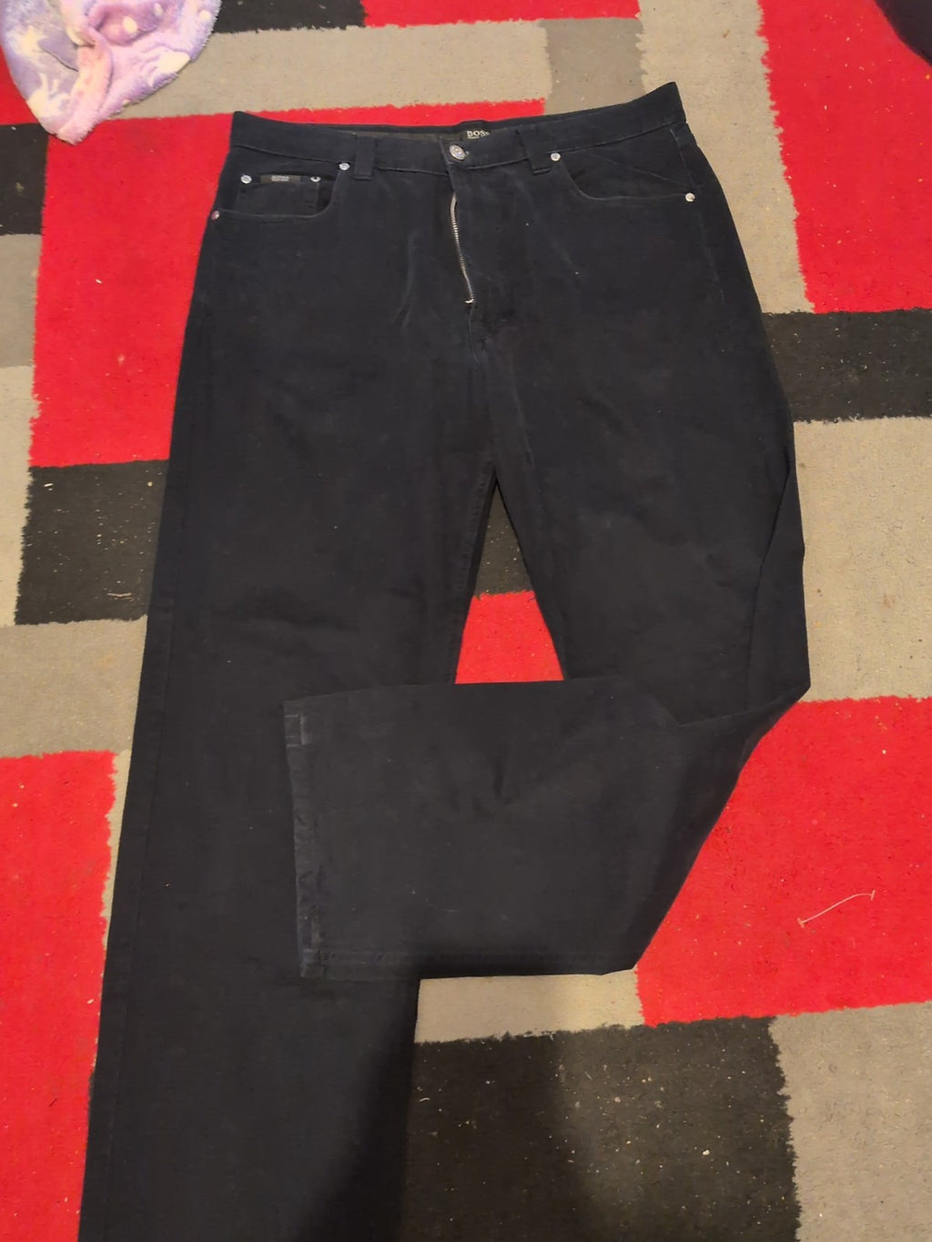 Hugo Boss 36x32 Dark Navy/Black Trousers Chino