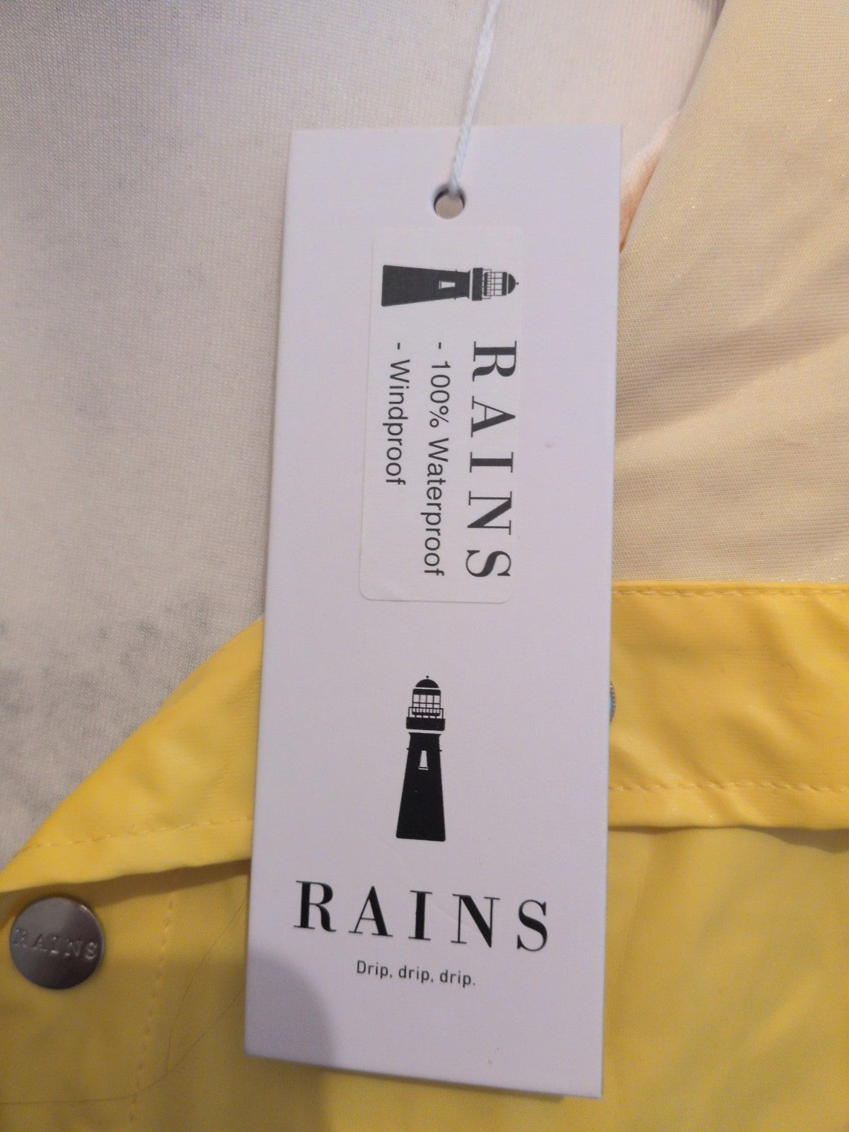 Brand New Rains XS/S Yellow Rain Coat