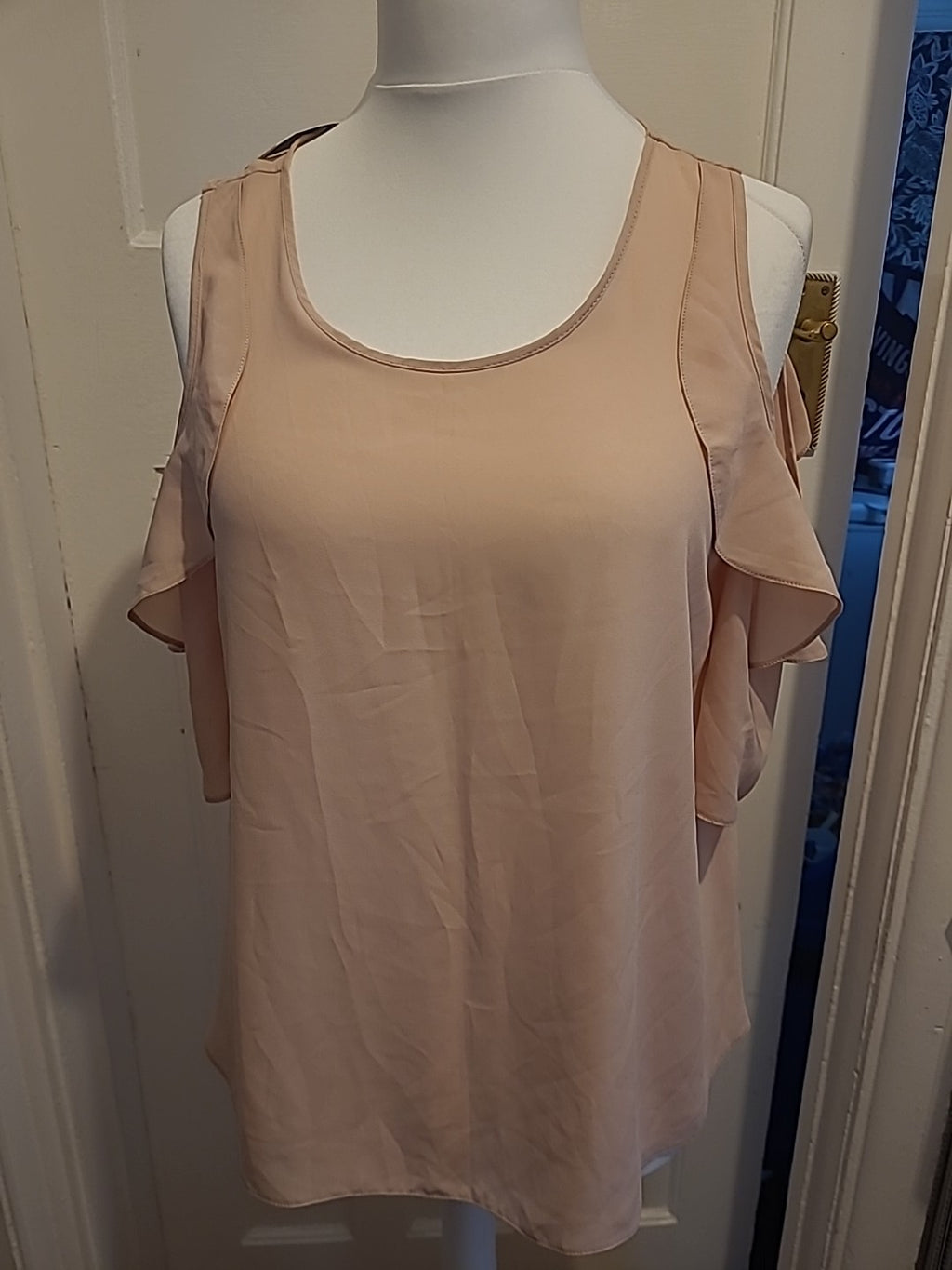Brand New Ladies George Size 12 Baby Pink Open Shoulder Blouse