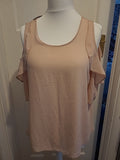 Brand New Ladies George Size 12 Baby Pink Open Shoulder Blouse