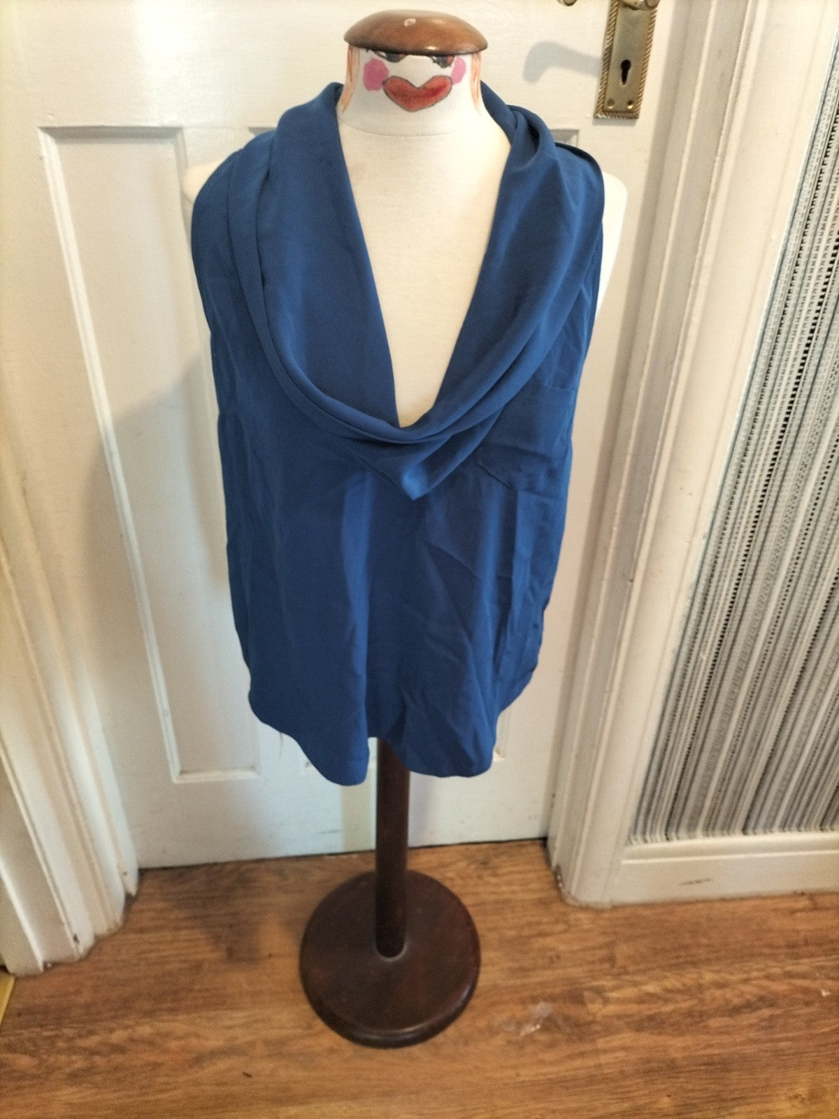 Ladies River Island Size 12 Royal Blue Sleeveless Tshirt