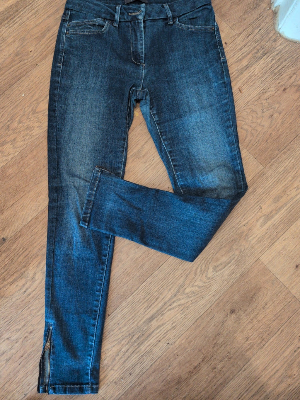 Ladies Marks And Spencers 10 Medium Zip Ankle Jegging