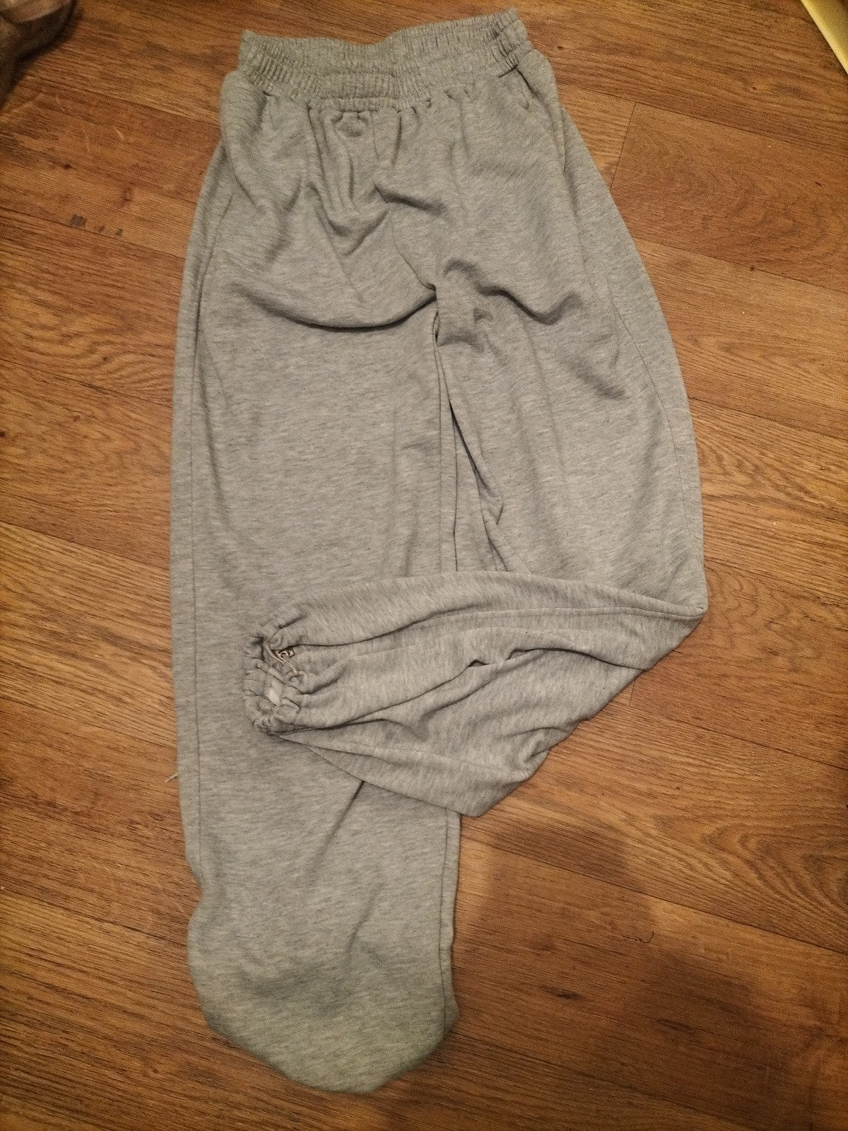 Mens Size Small Grey Elasticated Hem And Cuff Joggers