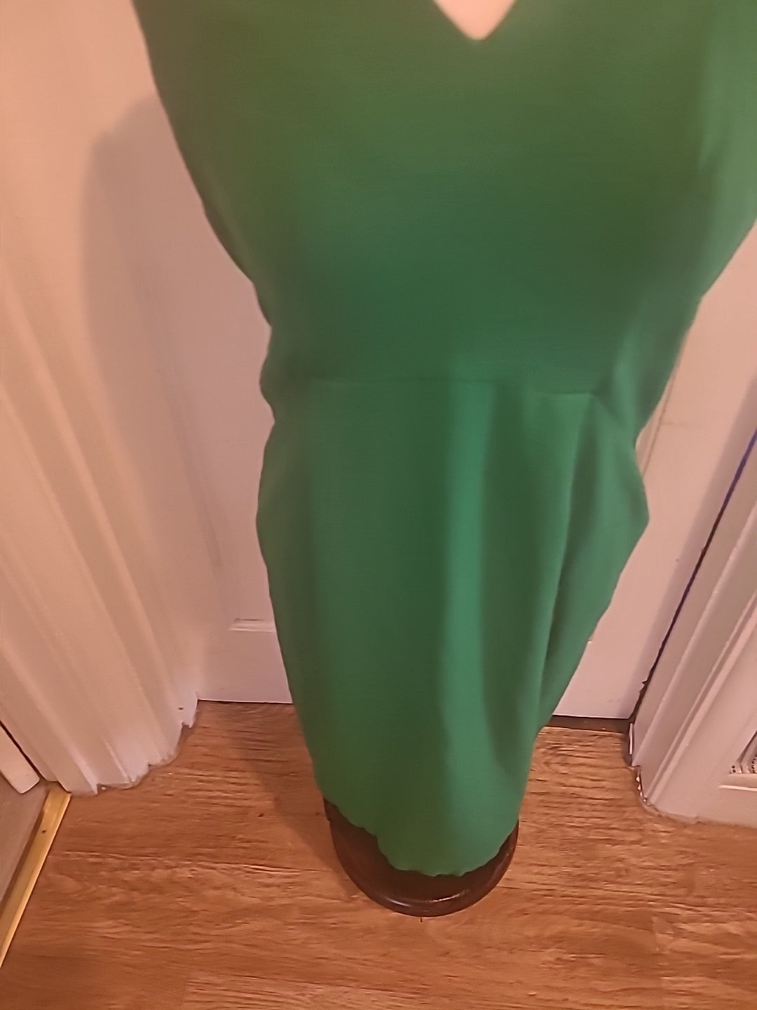 Ladies H&M US 8 Bottle Green Short Sleeve Dress